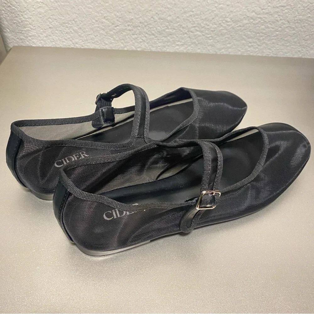 NWOB Cider Balletcore Mesh Mary Jane Flats - Size 8 - Picture 3 of 5
